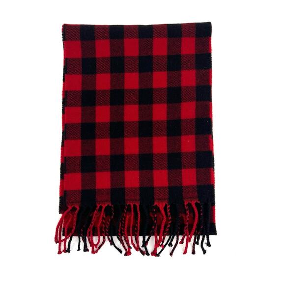 J.Crew plaid unisex men’s women’s checkered wool scarf shawl - Picture 3 of 3